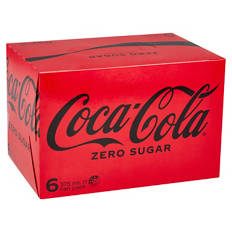 Coca-Cola Zero Sugar Soft Drink Multipack 6x375mL.